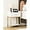 White, variant on Nightstand with Charging Station,Bedside Table with Drawer and 2 Shelf Storage, Small Side Table, Modern White Night Stand, Tall End Table for Bedroom, Living Room (White-Black Legs)