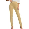 thumbnail image 4 of WCMZJ Womens Dress Pants Work Business Skinny Leg Pants Office High Waisted Slacks Slim Fit Casual Trousers with Pockets Khaki XL, 4 of 8