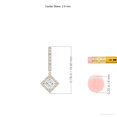 thumbnail image 2 of ANGARA Natural Floating Diamond Dangle Earrings in 14K Yellow Gold for Women (Size-2.9mm| Color-G| Clarity-VS2) | April Birthstone, Anniversary, Jewelry Gift for Women | Natural Diamond Earrings, 2 of 6