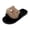 A-Black, variant on Women's Cute Bear Plush Open Toe Slippers Faux Fur House Shoes with Non Slip Sole for Cozy Home Dorm Lounge Gift B-Black