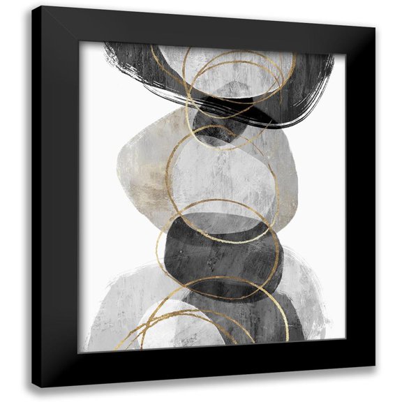 PI Studio 12x14 Black Modern Framed Museum Art Print Titled - Conglomerate II