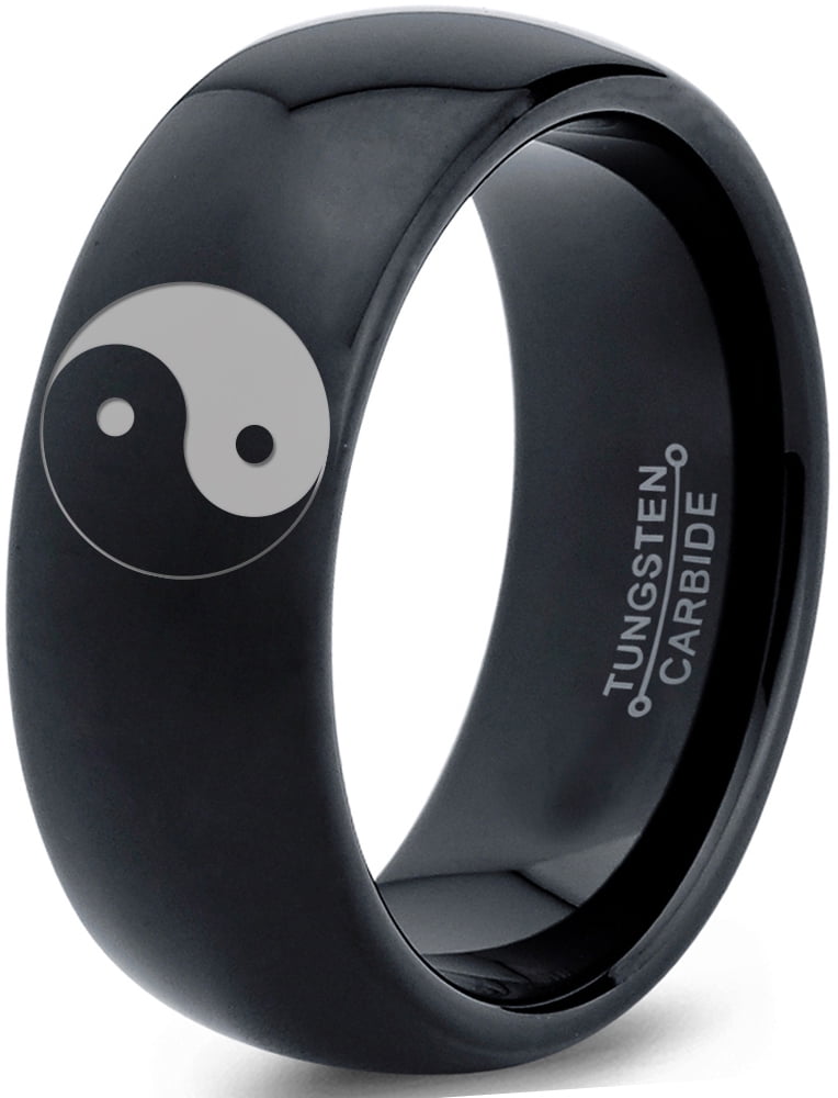 Blue Grey Wedding Tungsten Band 8mm Yin Yang Couple Child Ring Gift Dome Flat Men Yellow 18k Rose Gold Step Bevel Edge Polished Black Brushed Women Blue Grey Wedding Tungsten Band 8mm Yin Yang Couple Child Ring Gift Dome Flat Men Yellow 18k Rose Gold Step Bevel Edge Polished Black Brushed Women