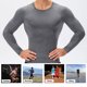 thumbnail image 3 of Camiseta deportiva para hombre, manga larga, cuello redondo, camisetas elásticas y delgadas para fit Abanopi Camisa deportiva de hombre, 3 of 7