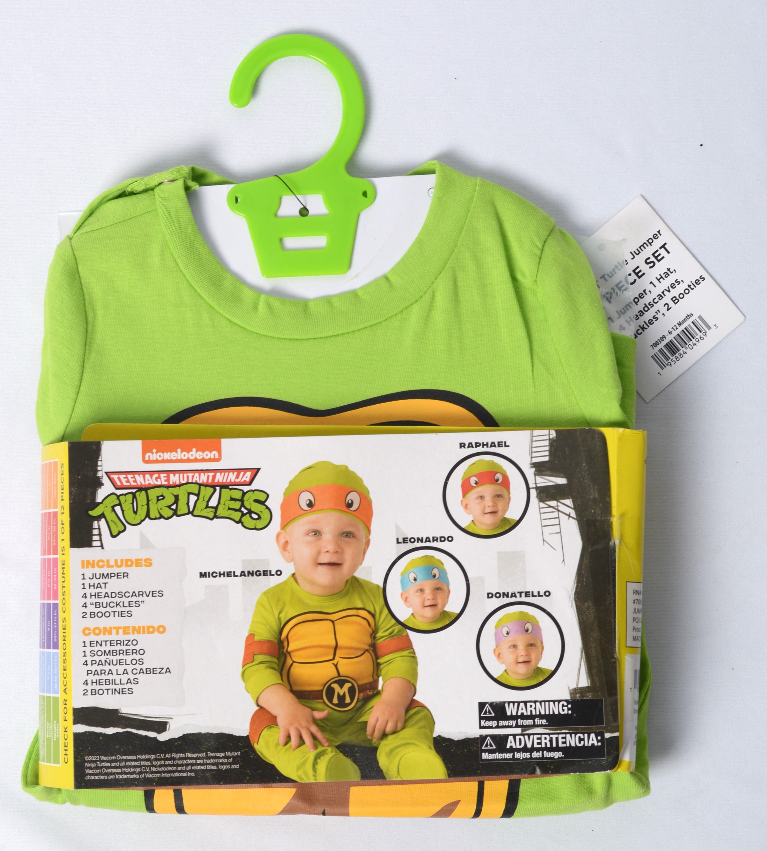 Teenage Mutant Ninja Turtle Infant Halloween Costume 6-12M By Rubies II
