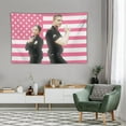 thumbnail image 4 of The Rookie protagonist Lucy Chen and Tim Bradford tapestry poster Eric Winter pink American flag background wall indoor room decoration, 4 of 8