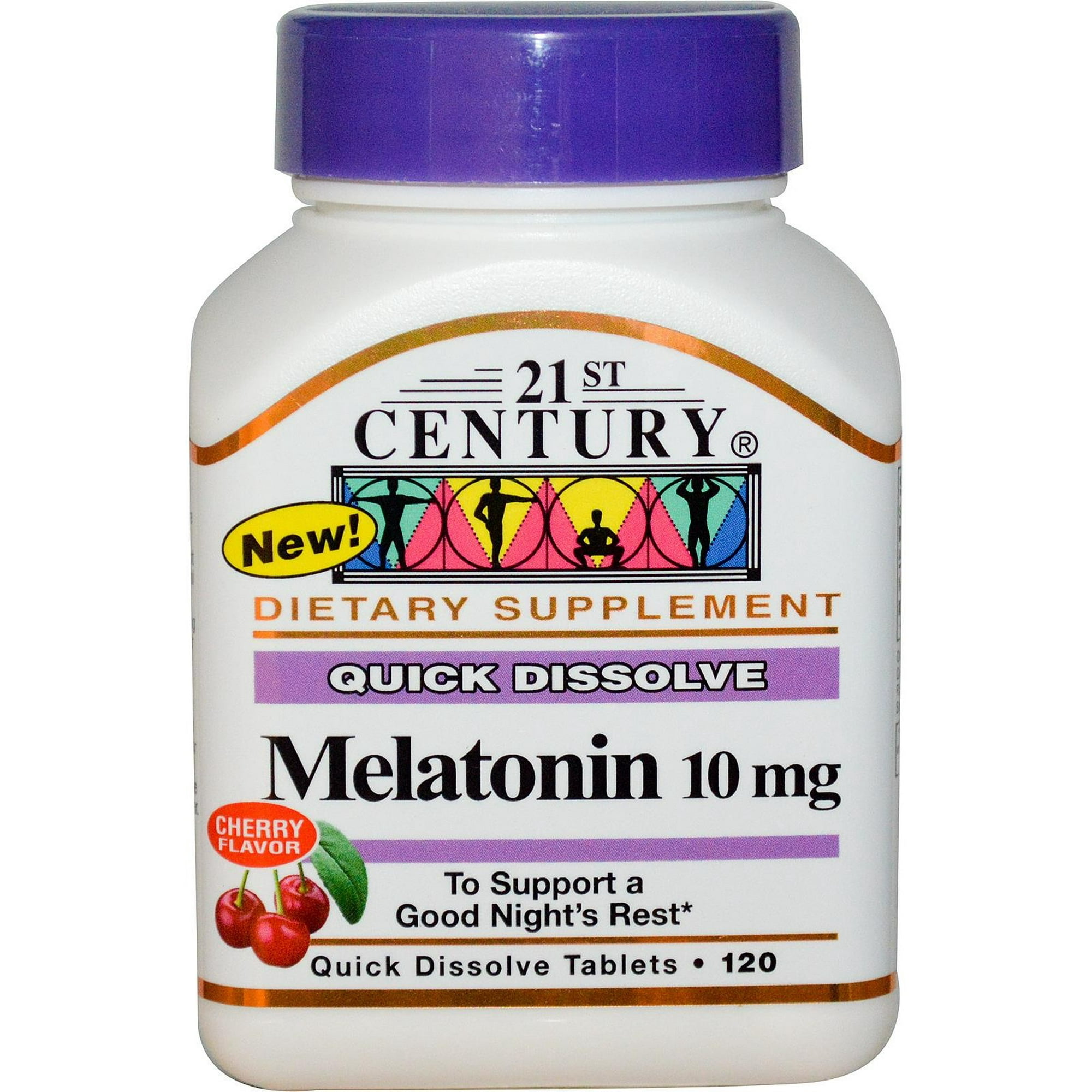 21st Century Quick Dissolve Melatonin 10mg, Cherry 120 ea (Pack of 2)
