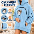 thumbnail image 5 of Carsablanco Pet Pouch Hoodie with Zippered Chest Carrier Pocket, Unisex Relaxed Fit Sweatshirt for Small Pets, 5 of 8