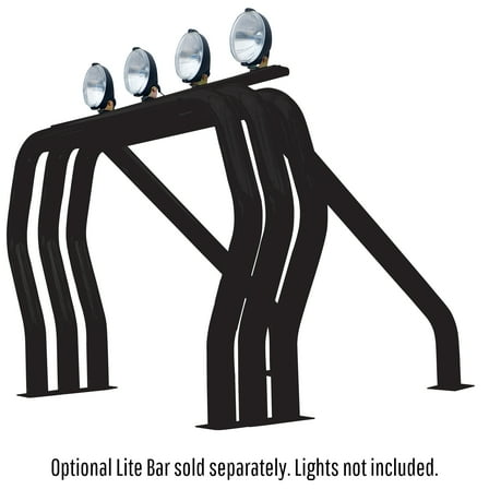 Go Rhino 9009516TSB Bed Bars Complete Kit - Triple Bar/Single Kicker (On wheel wells) - Black For 75-01 K10, K15, Ram 50, C15, C1500, C10, K1500, Ram 1500 Fits select: 1994-2001 DODGE RAM 1500