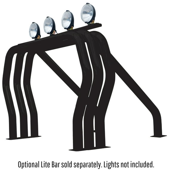 Go Rhino 9009560TSB Bed Bars Complete Kit - Triple Bar/Single Kicker (Between wheel wells) - Black For 75-24 Ram, Dodge, Ford, Toyota, GMC, Chevrolet Fits select: 1999-2019 CHEVROLET SILVERADO