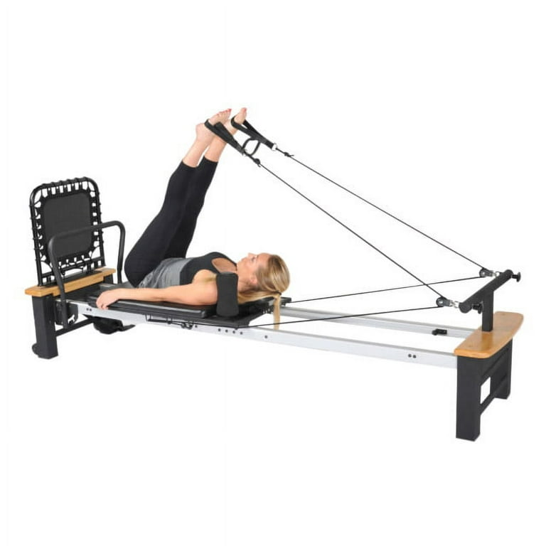  Stamina Whole Body Resistance Padded Foldable Pilates Reformer  Workout System with 4 Intensity Bands for At Home Workouts, Black : Sports  & Outdoors
