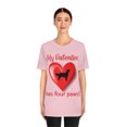 thumbnail image 4 of Funny Valentine's Day Shirt | My Valentine Has Four Paws! | Dog Lover | Animal Lover | Unisex Jersey Short Sleeve Tee, 4 of 10