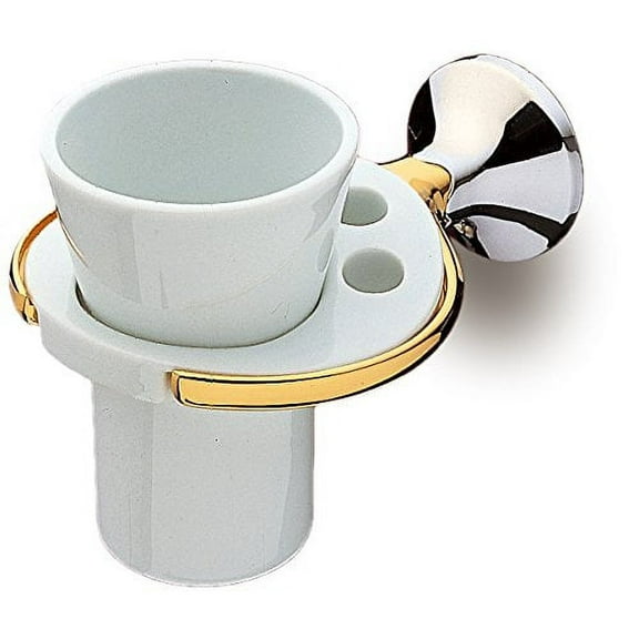 Filigrana White porcelain wall toothbrush holder. Toothpaste holder