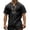 Black, variant on Medieval Viking T-Shirt for Men Ethnic Printed Summer Boho Short Tee Retro V Neck Cotton Linen Beach Hippie Shirt