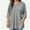 Gray, variant on 3/4 Sleeve Blouses for Women Dress Crew Neck Shirts Loose Solid Slim Casual Summer Tops