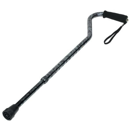 Carex Offset Adjustable Designer Walking Cane for All Occasions, Gray, 250 lb Weight Capacity