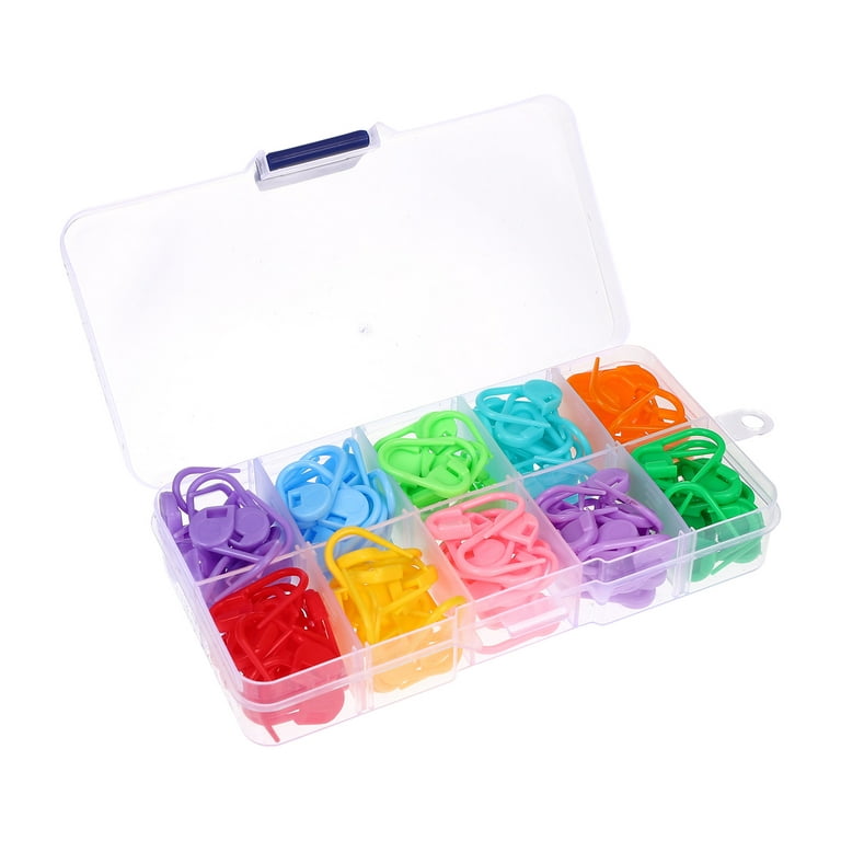 Etereauty 300Pcs Stitch Markers Plastic Knitting Markers Rings Smooth  Crochet Stitch Marker Ring Assorted Knitting Counters Needle Clip (Random  Color) 