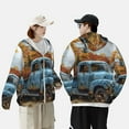thumbnail image 4 of Gaeub Rustic Vintage Truck Autumn Men's and Women's UPF 50+ Long-Sleeved Sun Protection Clothing, Fishing Shirt Long Sleeve Zip-Medium, 4 of 7