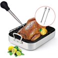 thumbnail image 2 of Turkey Baster Set 4pcs Stainless Steel Turkey Baster Syringe Needle with Cleaning Brush for Meat Cooking Barbecue, 2 of 6