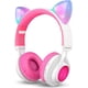 thumbnail image 1 of Auriculares Bluetooth Riwbox CT-7 inalámbricos plegables con luces LED Blanco y Rosa, 1 of 3