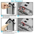 thumbnail image 6 of tooloflife Wall Mounted Security Key Safe Box Adjustable 4 Digit Combinations Lock for Home, 6 of 8