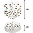 thumbnail image 1 of XDDJA Colored Butterflies White Set of 6 Round Coaster for Drinks, Absorbent Ceramic Stone Coasters Cup Mat with Cork Base for Home Kitchen Room Coffee Table Bar Decor, 1 of 5