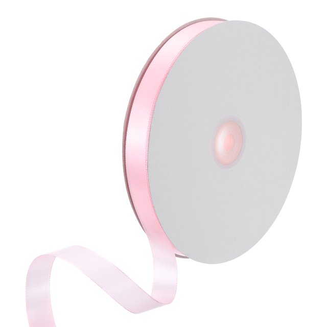 Uxcell Satin Ribbon, Single Face Polyester Satin Ribbon for Gift Wrapping, Crafts Pink 5/8 inch
