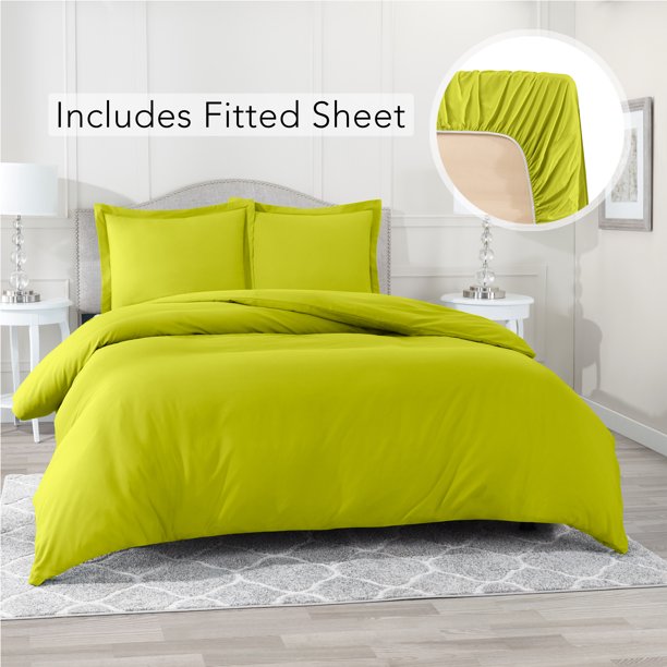 Nestl Queen Size Duvet Cover with 1 Fitted Sheet and 2 Pillow Shams