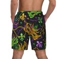 thumbnail image 4 of Haiem Mardi Gras Surface Mens Swim Trunks with Compression Liner 2 in 1 Swimming Shorts Stretch Swimwear Quick Dry,Board Shorts-Small, 4 of 9