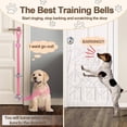 thumbnail image 4 of Timbres para puerta para perros KEXIAVA, 2 unidades, para entrenamiento de cachorros, color rosa, 4 of 7