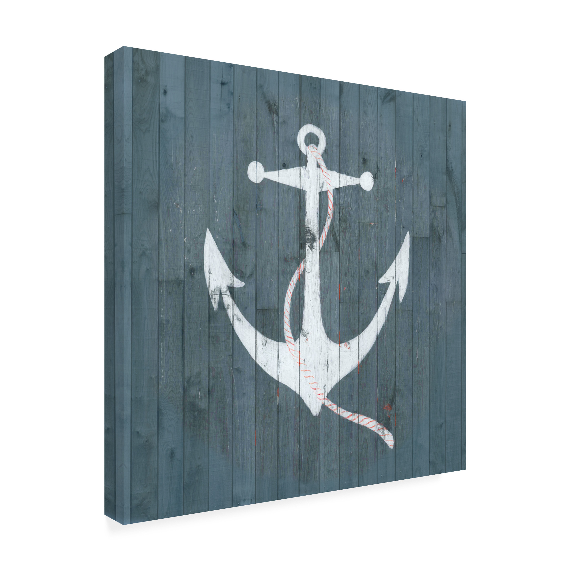Grace Popp 'Nautical Plank IV' Outdoor Canvas 18x18