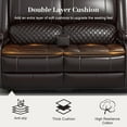 thumbnail image 6 of Loberfve Reclining Loveseat Sofa, Power Wall Hugger Recliner for Home Theater RV, Storage USB, Removable Armrest, 2-Tier Cushion, Brown, 6 of 8