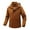 Brown Hooded Interchange Jacket for Men, variant on HOOMEUMY Men's Winter Jacket Fleece Lined Waterproof Windproof Hooded Outdoor Coat Warm Thick Snow Ski Jacket Army Green S