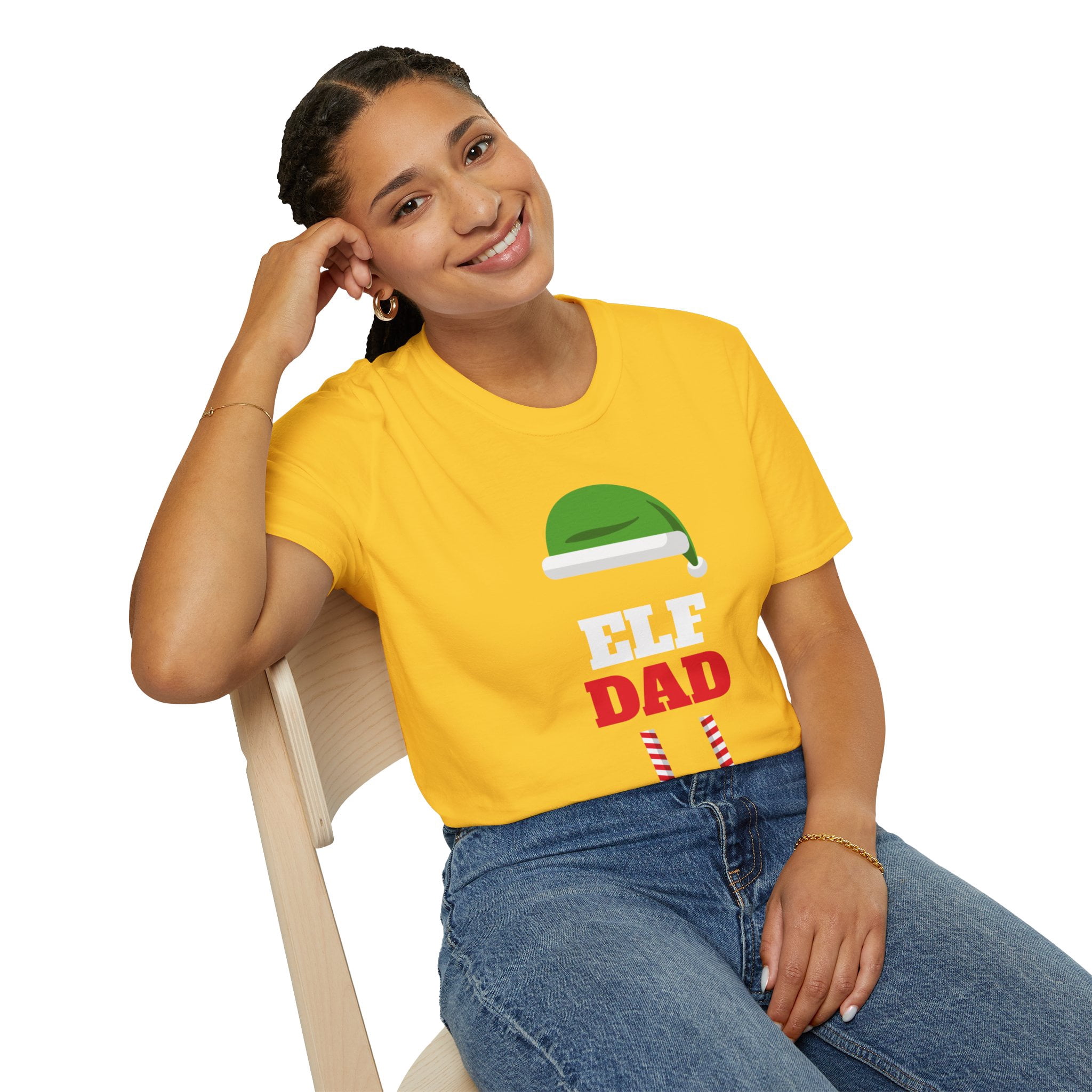 Funny Santa Elf Dad Christmas Holiday Men's Tshirt