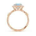 thumbnail image 2 of ANGARA Natural Vintage Inspired 1.6 ct Aquamarine Flower and Vine Ring in 14K Rose Gold for Women (Size-8mm) | March Birthstone, Anniversary, Jewelry Gift for Women | Natural Aquamarine Ring, 2 of 9