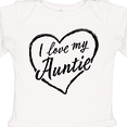 thumbnail image 4 of Inktastic I Love My Auntie in Black Chalk Heart Boys or Girls Long Sleeve Baby Bodysuit, 4 of 5
