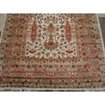 thumbnail image 4 of Ahmedani Linen Jhoomar Mehrab Floral Vase Guldasta Hand Knotted Adult Indoor Home Living Room or Bedroom Rug Wool Silk Carpet (8 x 5)', 4 of 9