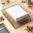 thumbnail image 6 of Fmbmuo Metal Desktop Document Tray, A4 Letter Size Stackable Paper Organizer, Decorative Office Desk File Holder for Letters Notebooks, 6 of 6