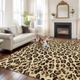 thumbnail image 3 of Area Rug 72×108in, Abstract Leopard Print Floor Carpet Living Room Rug, Classic Brown Spots Non-Slip Welcome Mat Indoor Rugs for Bedroom Dining Room, 3 of 9