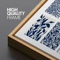 thumbnail image 3 of IDEA4WALL Extra Large Framed Canvas Print Wall Art Blue Botanical Elegant Floral Classic Art Vintage Wildflowers Pattern Wall Decor Oversized Artwork Relax/Calm for Living Room - 60"x20", 3 of 5