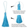 thumbnail image 3 of Uxcell 6.5" Silky Bookmark Tassels with Loop for DIY Craft Accessory, 8Pack Sky, 3 of 5