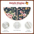 thumbnail image 3 of Rateoe Vintage Floral Pattern Christmas Tree Skirt with Ties , Christmas Tree Decorations, Farmhouse Christmas Decor Xmas Holiday Decorations-30", 3 of 6
