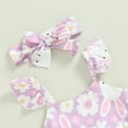 thumbnail image 5 of Blotona Infant Baby Girl Easter Romper Sleeveless Rabbit Print Casual Spring Summer Bodysuit + Bow Headband, 5 of 8