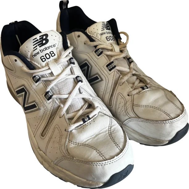 Balance 608 Men's Sneakers Size 12 White Leather Cross Training Shoes