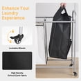 thumbnail image 5 of Yucurem Rolling Laundry Basket with Hanging Bar, 150L 3-Section Heavy-Duty Laundry Hamper Cart, with Lockable Wheels & Removable Bags, 5 of 9