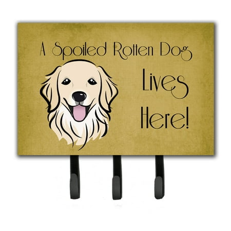 - Golden Retriever Spoiled Dog Lives Here Leash or Key Holder BB1453TH68