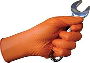 Tiger Grip Orange Nitrile Gloves  Medium 3 Boxes 300 Pices