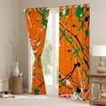thumbnail image 3 of Manfei Orange Splash Splatter Curtains Pack of 2 (42x84 Each), Modern Watercolor Curtains Blackout, Chic Geometric Striped Bedroom Curtains, Window Curtains Home Decor, 3 of 6