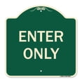 thumbnail image 1 of SignMission A-DES-G-1818-9848 18 x 18 in. Designer Series Sign - Enter Only, 1 of 1