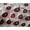 thumbnail image 4 of oneOone Silk Tabby Maroon Fabric Stripe & Circle Geometric Sewing Material Print Fabric By The Yard 42 Inch Wide, 4 of 4