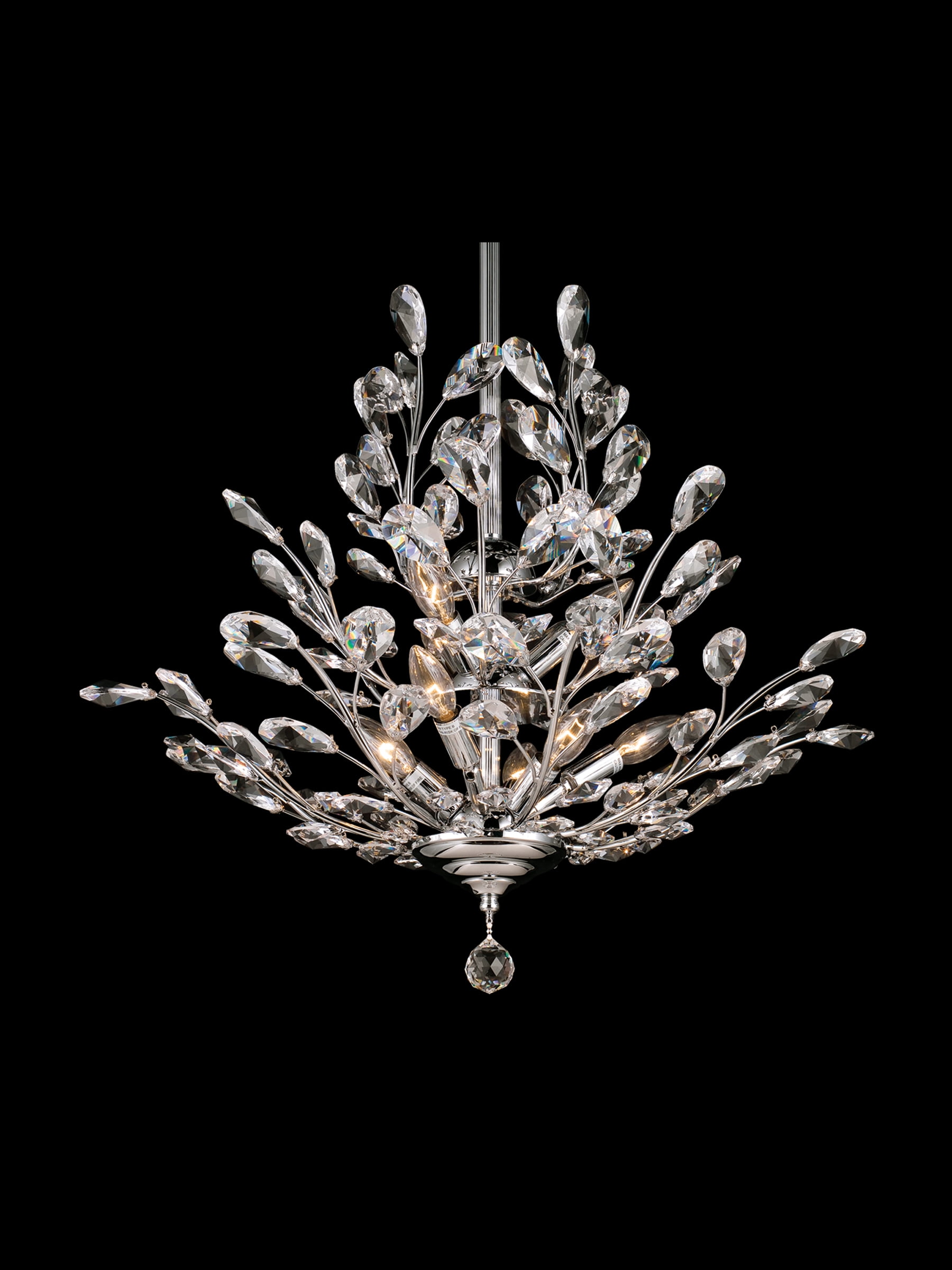 chrome leaf ceiling light